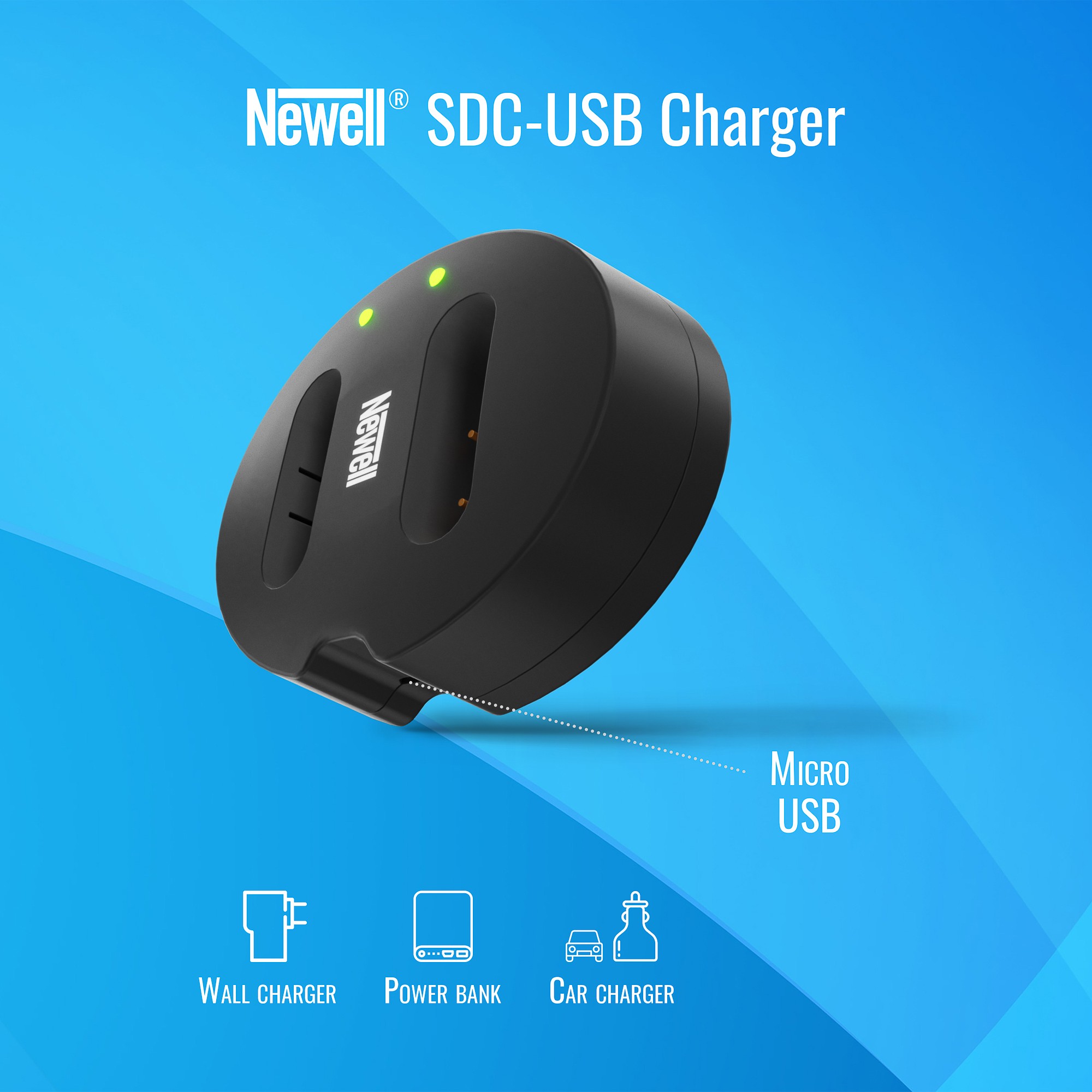 Ładowarka dwukanałowa Newell SDC-USB do akumulatorów DMW-BLF19E - Zdjęcie 5 Ładowarka dwukanałowa Newell SDC-USB do akumulatorów DMW-BLF19E - Zdjęcie 5