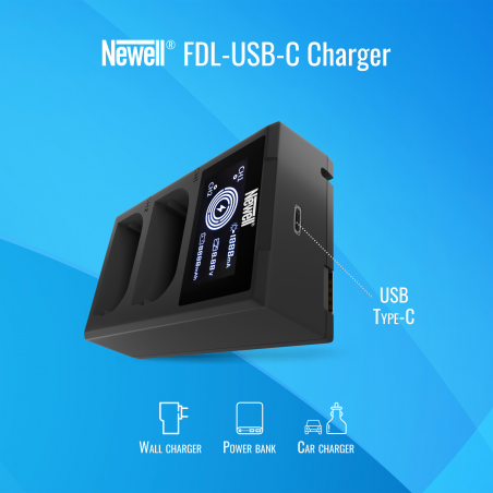 Ładowarka dwukanałowa Newell FDL-USB-C do akumulatorów NP-FZ100 do Sony
