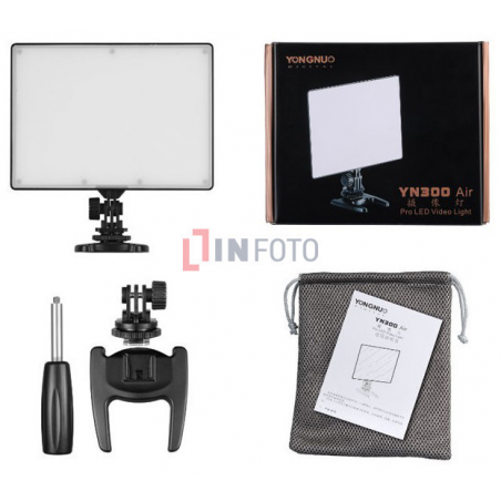 Lampa LED Yongnuo YN300 Air zawartość zestawu